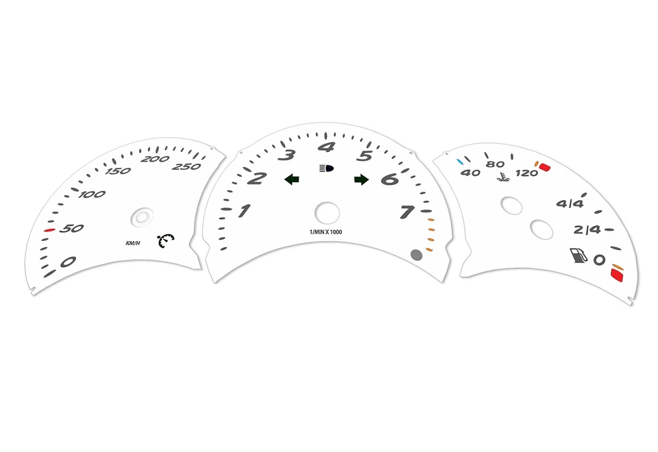 Porsche Boxster 986.1 White - Speedometer gauges from MPH to km/h cluster disk - Image 4 of 4