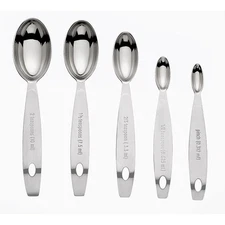 Cuisipro Stainless Steel Odd Size Measuring Spoons, 5 Piece Set