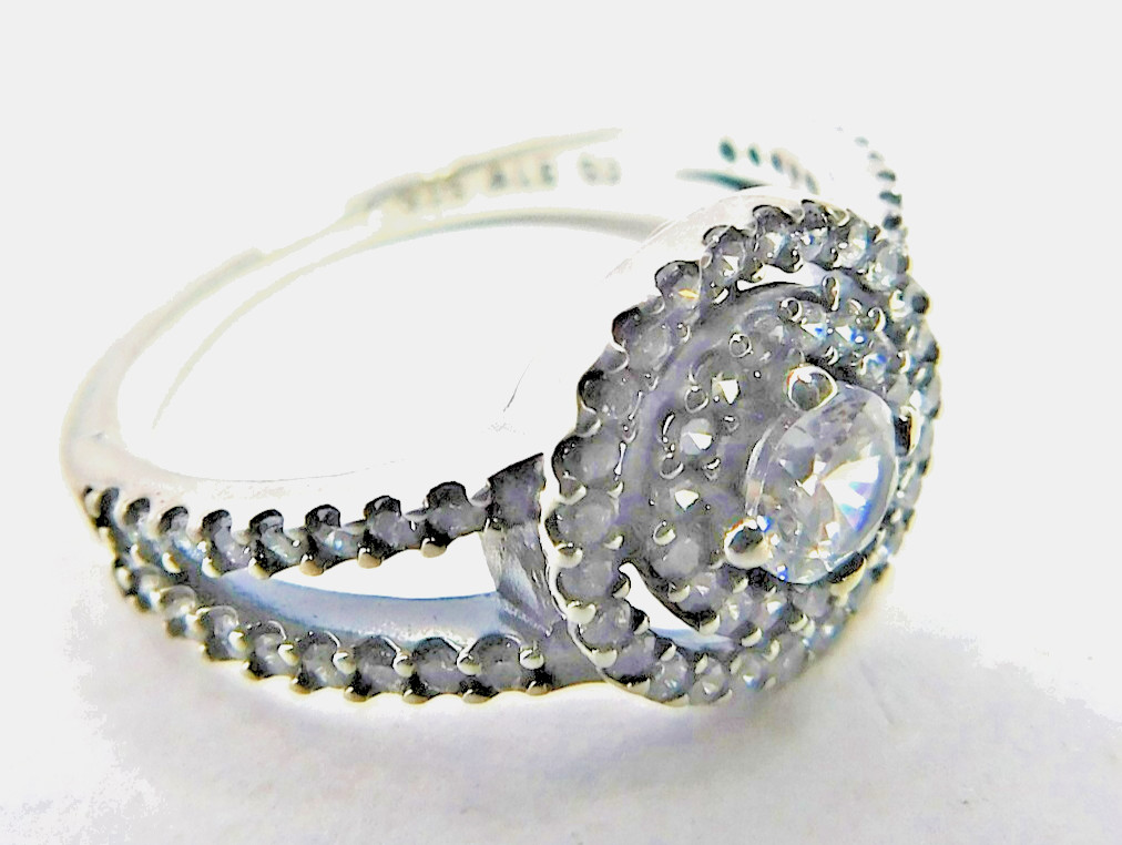 Authentic Pandora Ring,  Sparkling Double Halo, #… - image 2