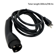 For Evolution ICON Golf Cart 14AWG 120V Charging Power Cord Assembly 2.04.0620