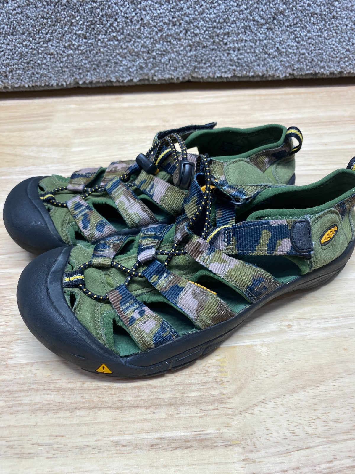 Sandali Keen US 5 EU 38 verdi mimetici Newport H2 impermeabili trail 1006539