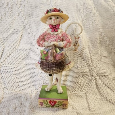 Jim Shore Cat Kitty So Pretty 4020610 Easter Cat 2010 Heartwood Creek Great Cond