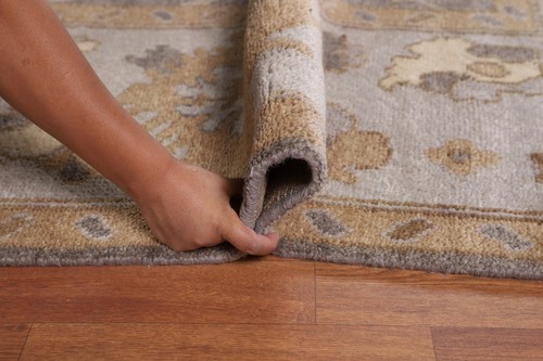Authentic Hand-Knotted Oushak Indian Large Rug 9x12 ft Carpet - Picture 17 of 19