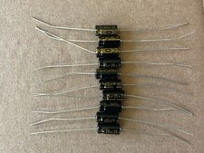 10 New Supertech 25 uf 25v Axial Capacitors Guitar Tube Amp  Stereo Caps Qty
