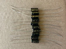 10 New Supertech 25 uf 25v Axial Capacitors Guitar Tube Amp & Stereo Caps (Qty