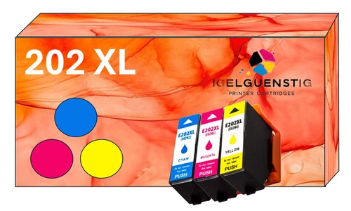 3 Patronen passt für Epson 202 XL Expression Premium XP6000 XP6005 XP6100 XP6105