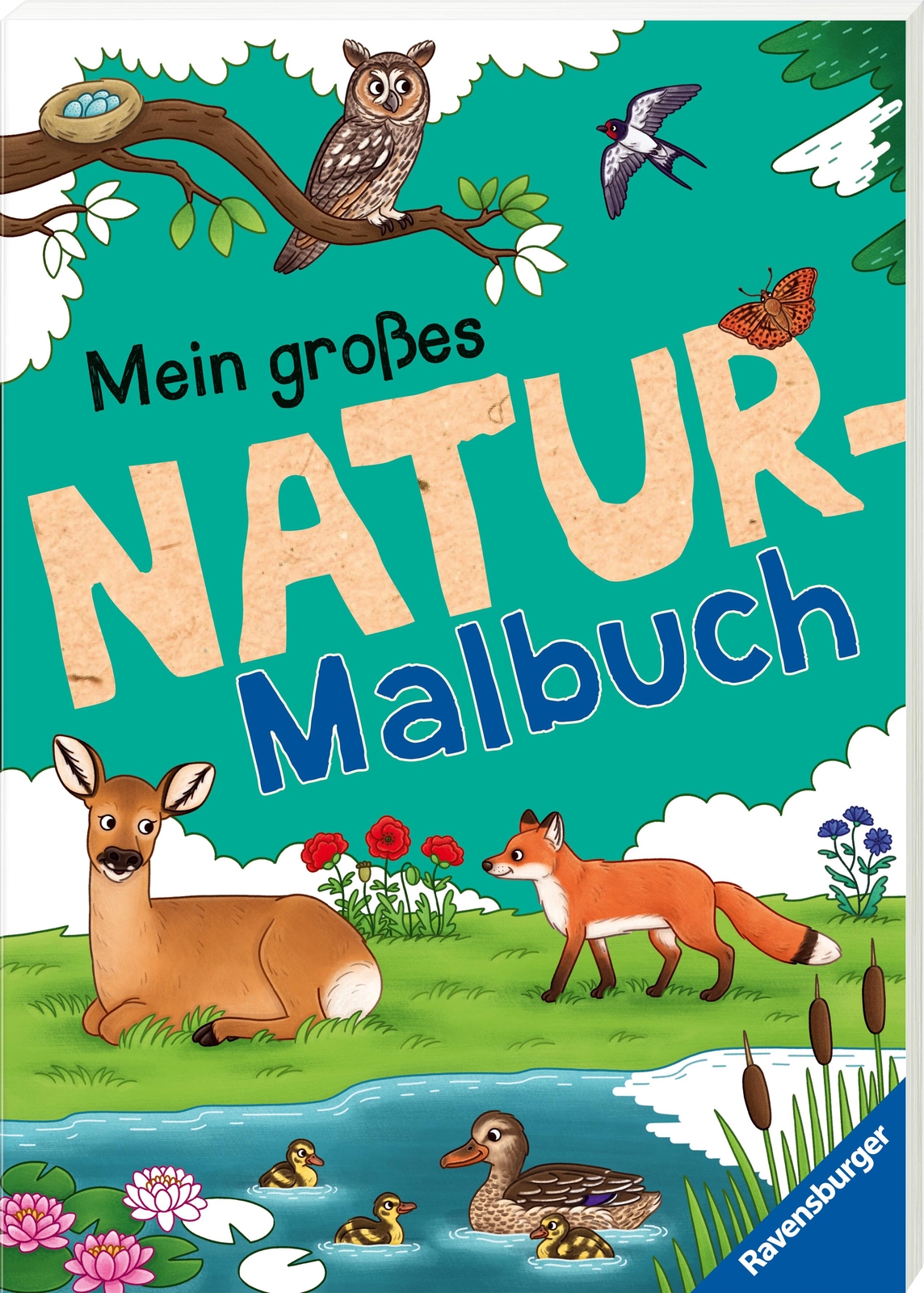 Thumbnail - Ravensburger Mein Großes Natur-malbuch - Heimische Waldtiere,