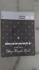 Marantz sd-74 Service Manual Original Factory Repair Book cassette deck tape
