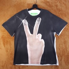 JW ANDERSON X MICHAEL CLARK Shirt Mens Medium Black Pullover Crew Peace Tee $325