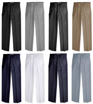 Johnnie Lene Boys Flat Front Slacks Slim Fit Dress Pants Jl36, Boy's, Size: 18, Blue