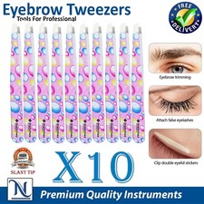 Professional Grooming Tweezers   Slant Tip Stainless Steel Eyebrow Hair Tool