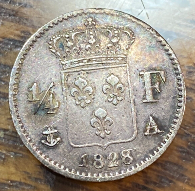 1828-A France 1/4 Franc Choice Original AU KM-722.1 CHN | eBay