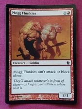 Magic The Gathering PDS FIRE AND LIGHTNING FOIL MOGG FLUNKIES red card MTG