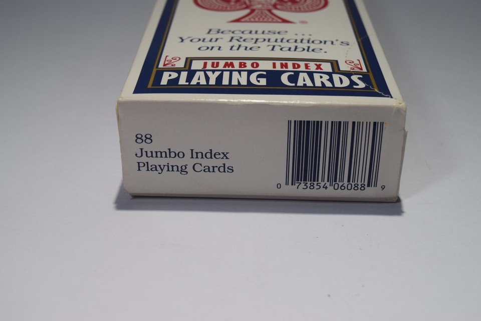 Bicycle Poker-Karten 88 Jumboindex - Sortiert, Rot, Air-Cushion Finish, 52+2 Karten