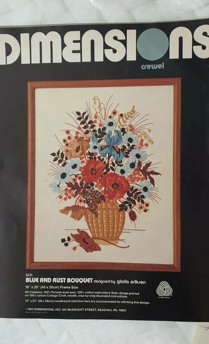 Vintage Dimensions Crewel Embroidery Kit Pastel Shells, 57 OFF