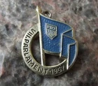 1967 FDJ Freie Deutsche Jugend East Germany Youth Parliament DDR Pin Badge