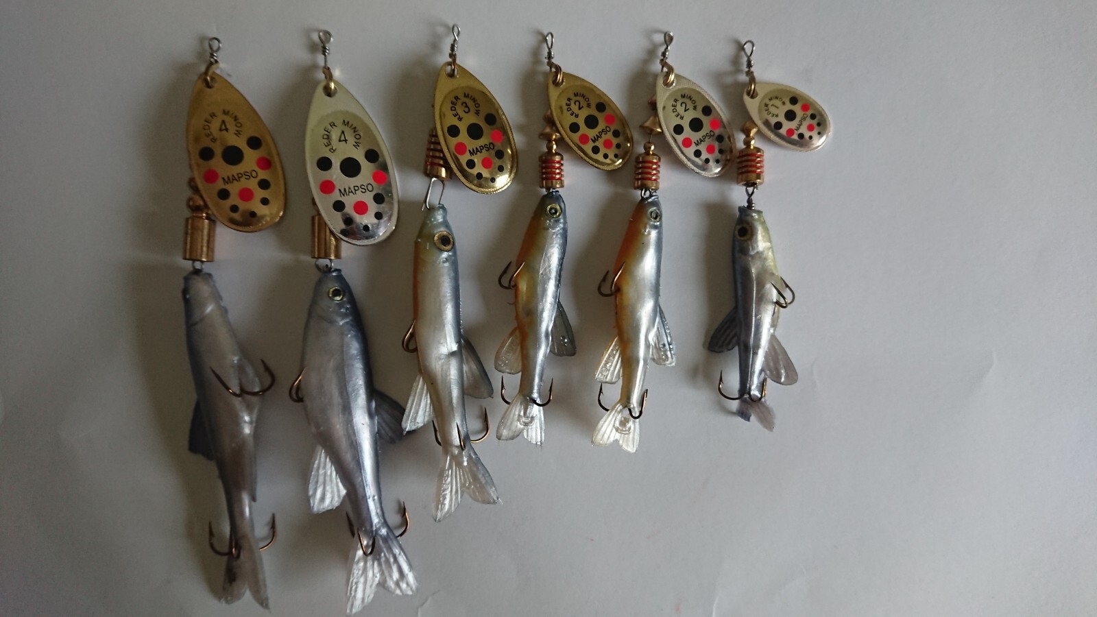 Mapso Reder Minnow Spinners set of 6