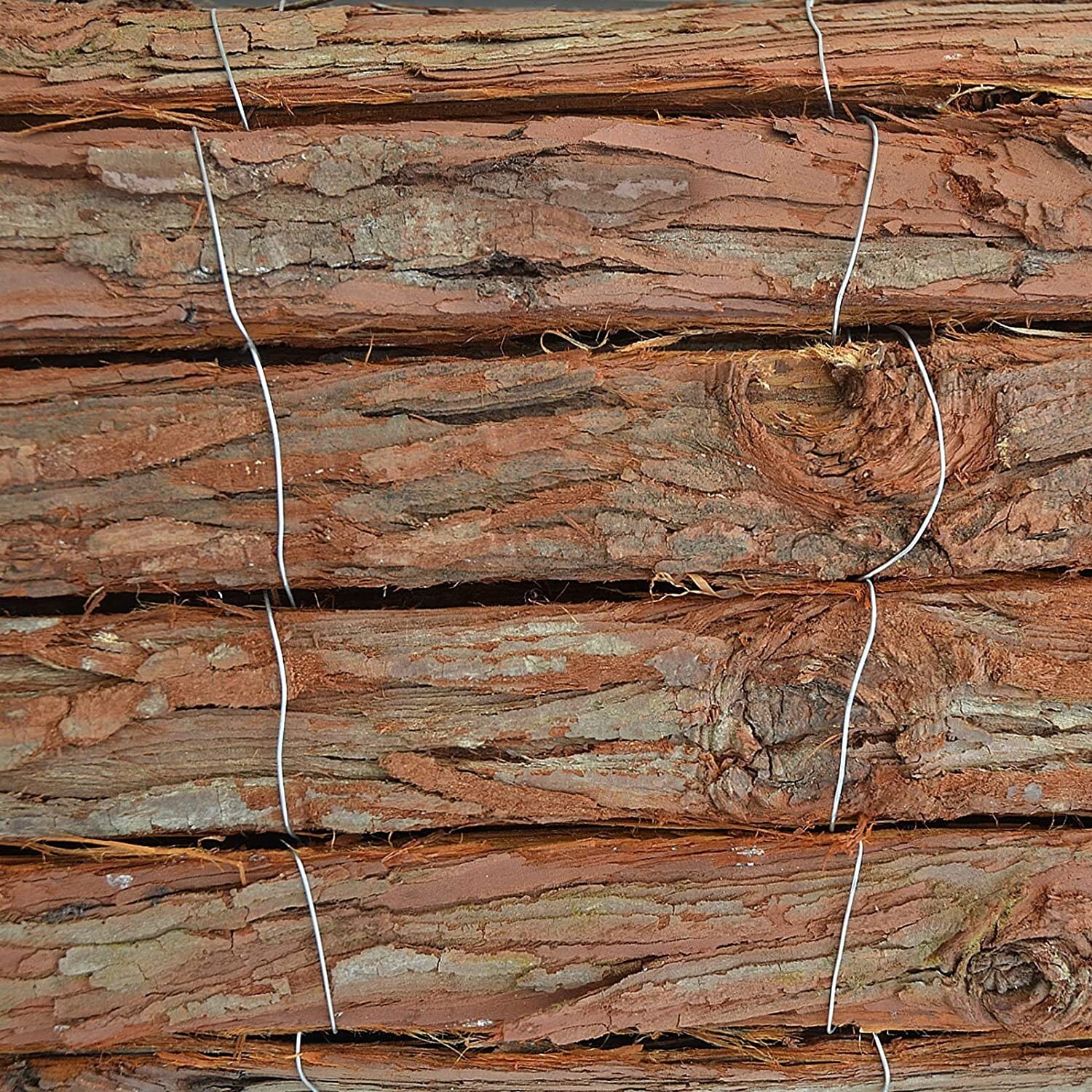 Baumrindenmatte wetterfest 3 m Sichtschutz aus Baumrinde für Balkon
