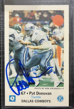 Pat Donovan Signed Police Card Dallas Cowboys Auto