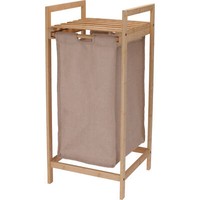 Schmaler WäSchekorb Mit Bambusgestell, 33 X 33 X 73 Cm