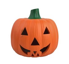 Cimarron Pottery Ceramic Halloween Pumpkin Jack o'Lantern Taiwan Candle Holder