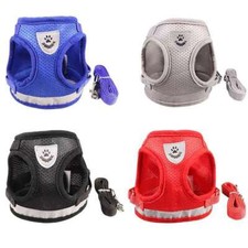 Pet Puppy Harness Breathable Mesh And Leash Set Vest Chest Strap Small Dog XS-XL