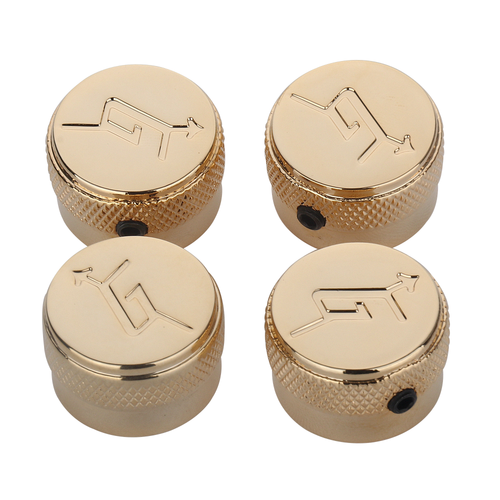 4 Pcs Gretsch “G” With Arrow Control Knobs Metal Guitar Knobs Gold