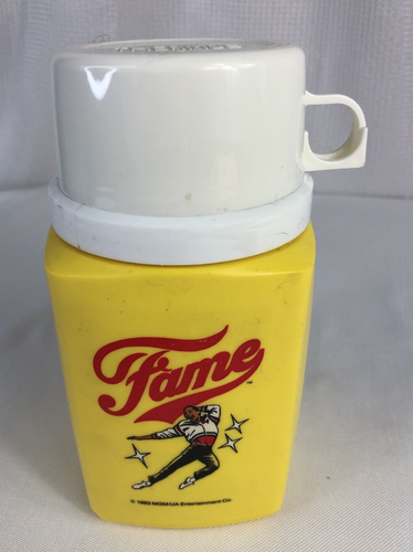 Vintage Lunchbox Thermos TV Show Fame 1983 Yellow Complete 8 Oz - 第 1/13 張圖片