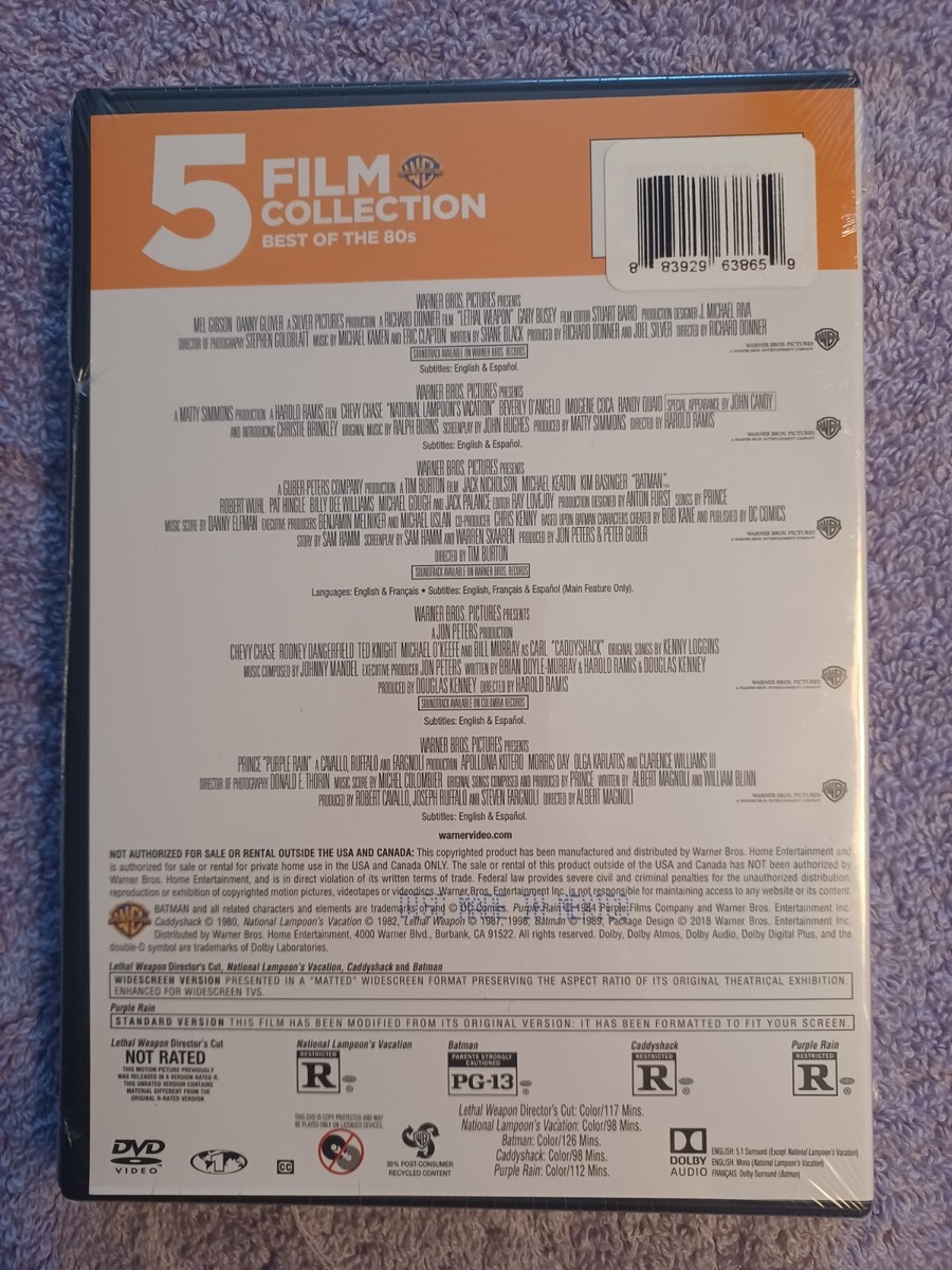 5 FILM COLLECTION: BEST OF THE 80s (DVD, 2018) - 5 Hits from the