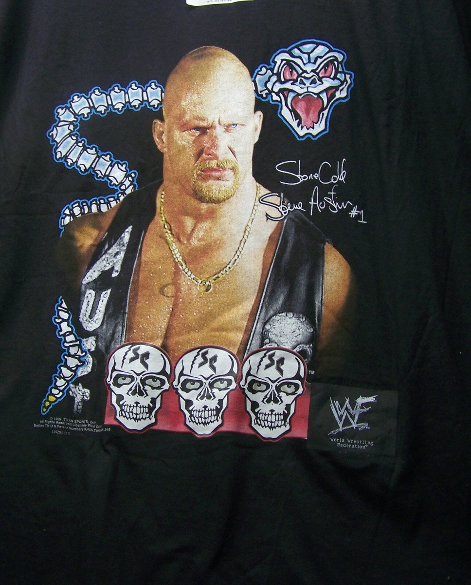 WWF Original Stone Cold Steve Austin Talking Tee Shirt Mint