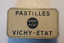 Ancienne boite métallique publicitaire pastilles Vichy-Etat
