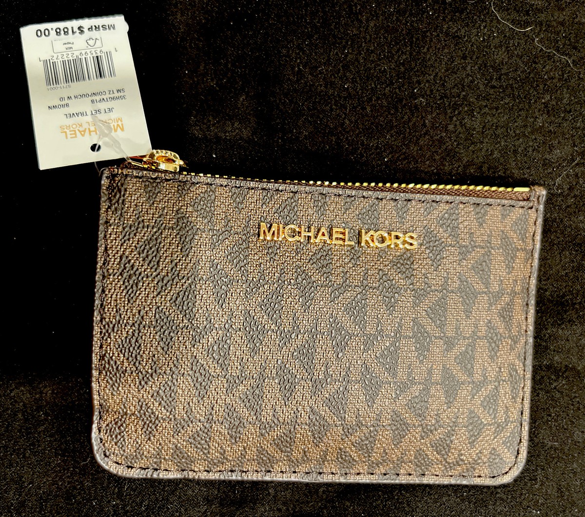 Michael Kors Jet Set Travel SM Coin Pouch Brown 193599222721
