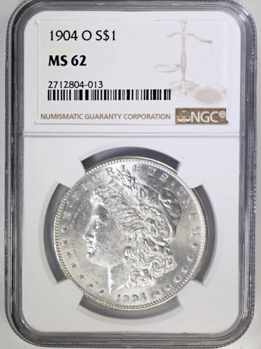1904 O Morgan Silver Dollar $1 NGC MS62 Blast White Great Eye Appeal