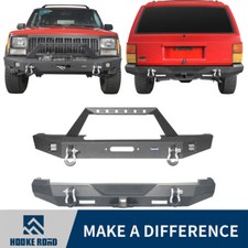 Hooke Road Front Rear Bumper Bar w/ Winch Pla...