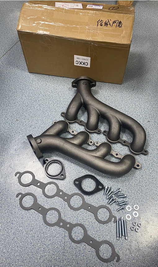 LS Swap Cast Iron Manifold Headers fits Chevy Corvette Camaro LS1 LS2 LS3 - Imagem 3 de 4