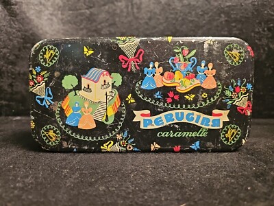 Perugina Caramelle Candy Tin Box 1960S Vintage
