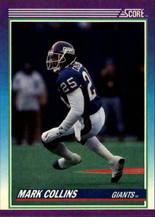 1990 SCORE NFL FOOTBALL Sports Trading Card #129 - MARK COLLINS, New York Giants