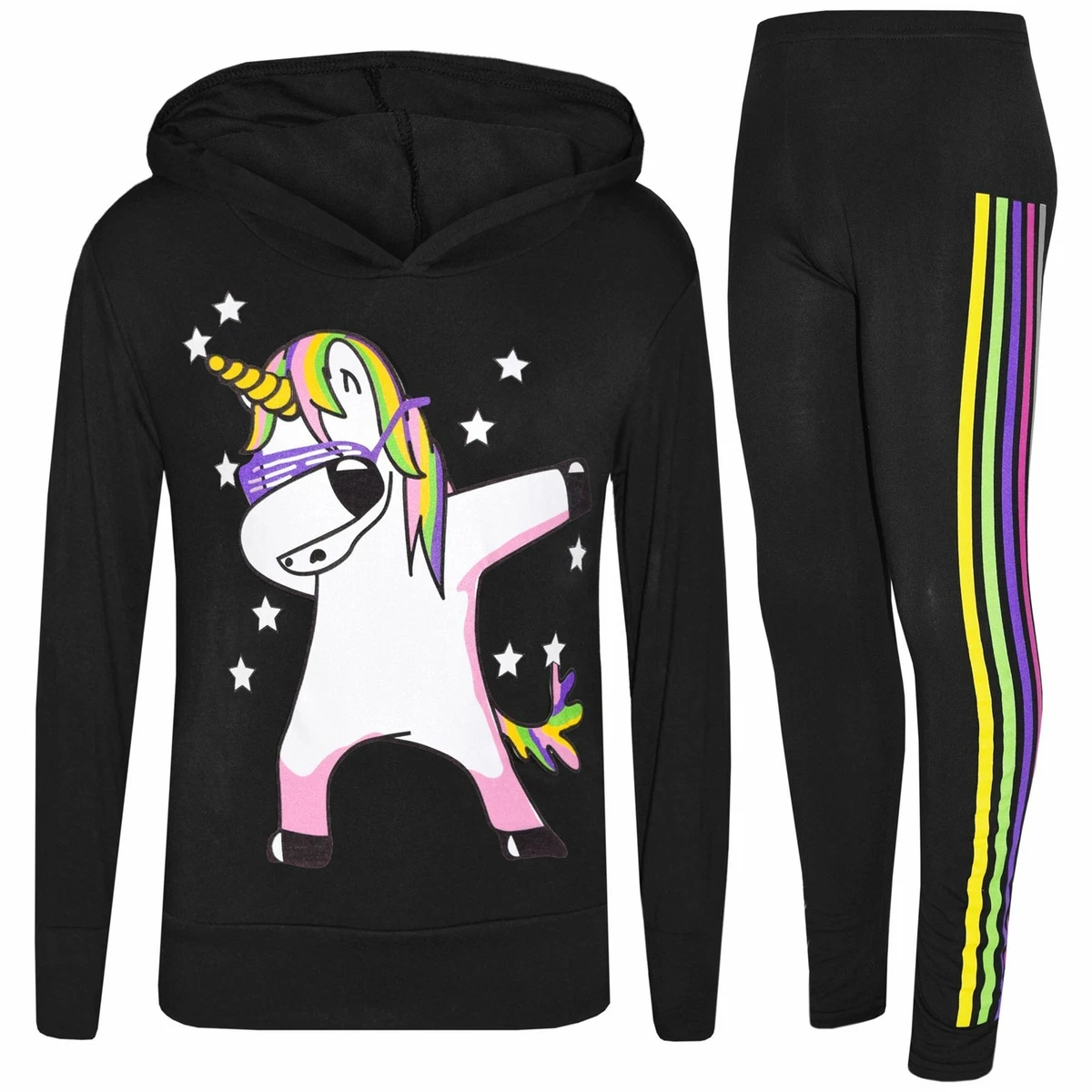 Girls rainbow hotsell tracksuit