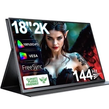 18" Portable Monitor 2K 144Hz Gaming Monitor Screen for PC Laptop PS4/5 Xbox