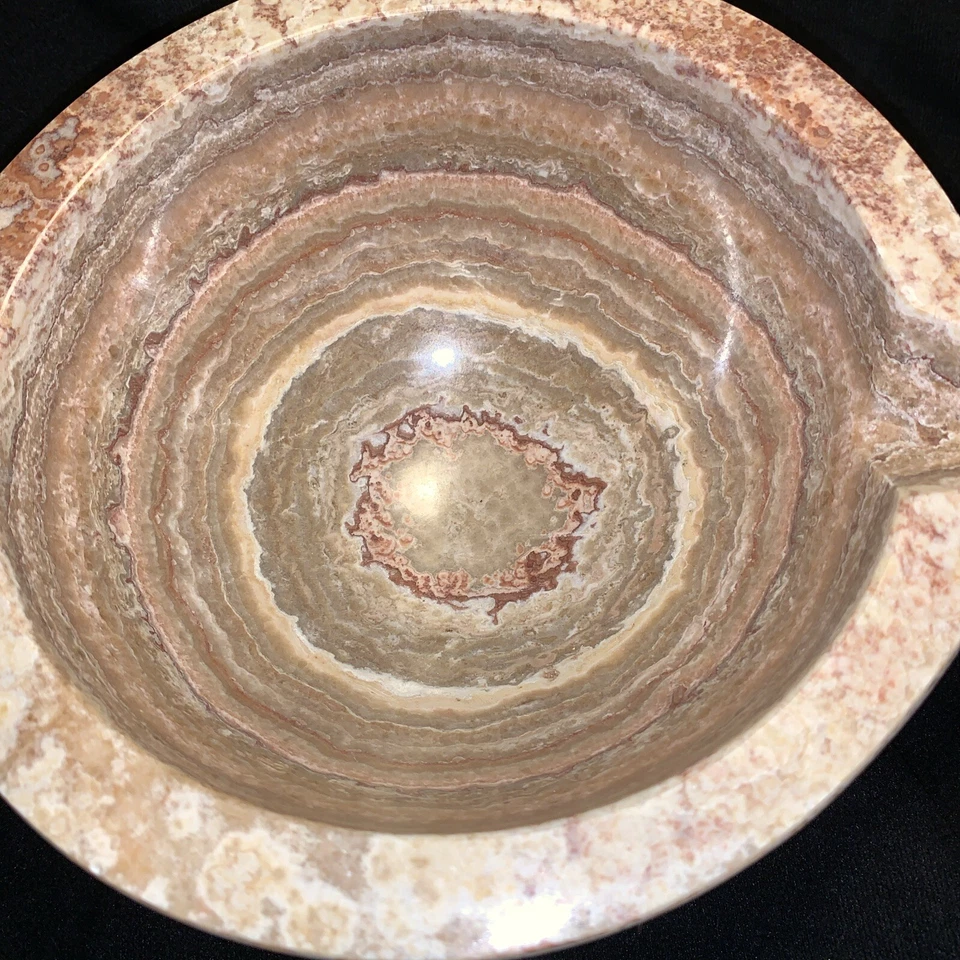 ANTIGUO MORTERO Y MAZO DE MÁRMOL ROSA HECHO A MANO RARO VINTAGE PARA ESPECIAS/MEDICINA Foto 4 de 4