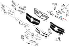 MB GLA X156 Front Left Upper Airflow Gear A1568880900