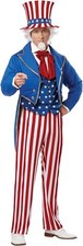 Uncle Sam USA July 4th Patriotic Party Fancy Dress Up Halloween Adult Costume