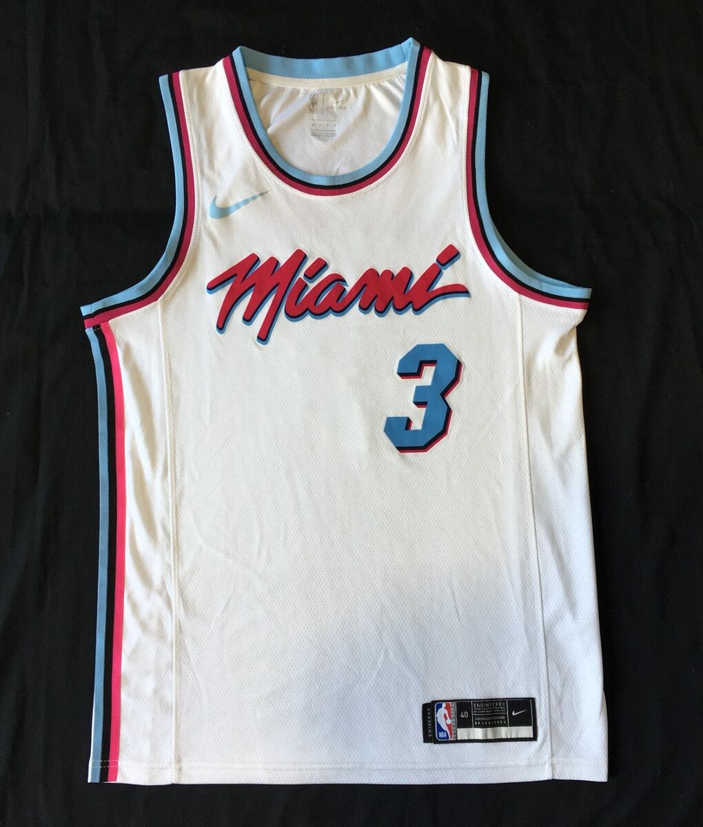 NBA Miami Heat Dwayne Wade Baby Blue # 3 Nike Swingman Size 52 Jersey