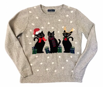 Karen Scott Christmas Sweaters Karen Scott Christmas Cats Sweater