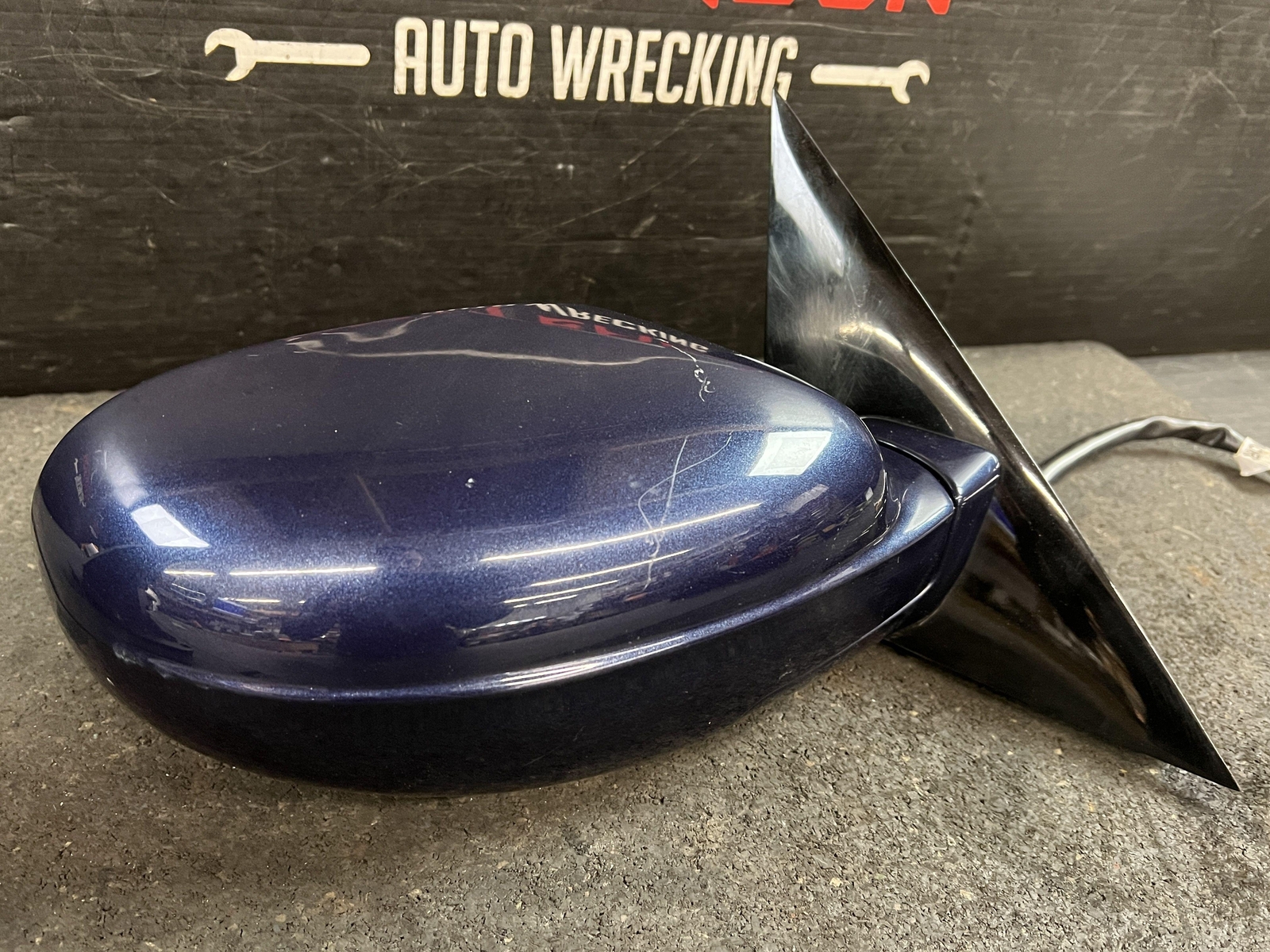 03-07 MASERATI QUATTROPORT POWER PASSENGER SIDE VIEW DOOR MIRROR BLU NETTUNO