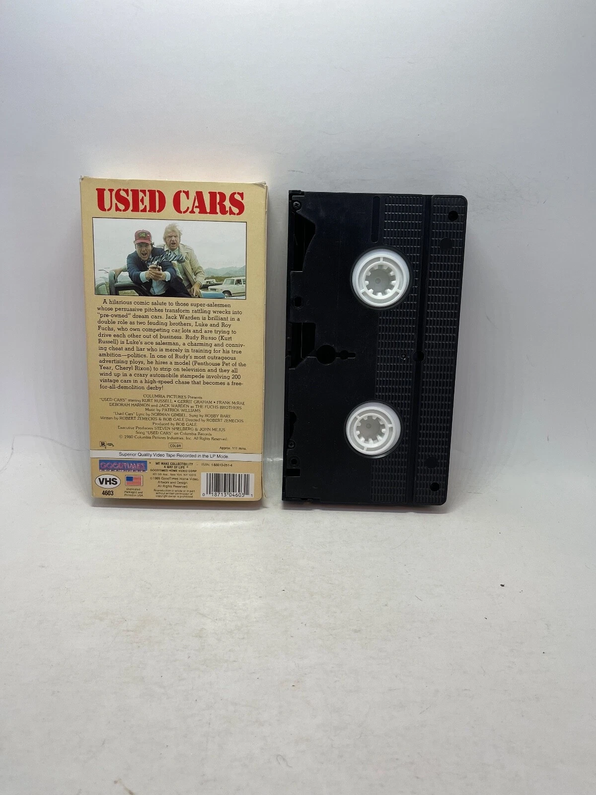  used cars vhs tape 1989 goodtimes home video kurt russell 