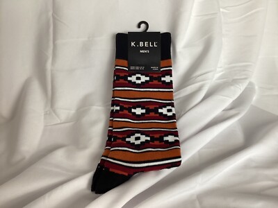 K. Bell Crew Men s Arch Compression Socks NWT NEW FREE SHIPPING