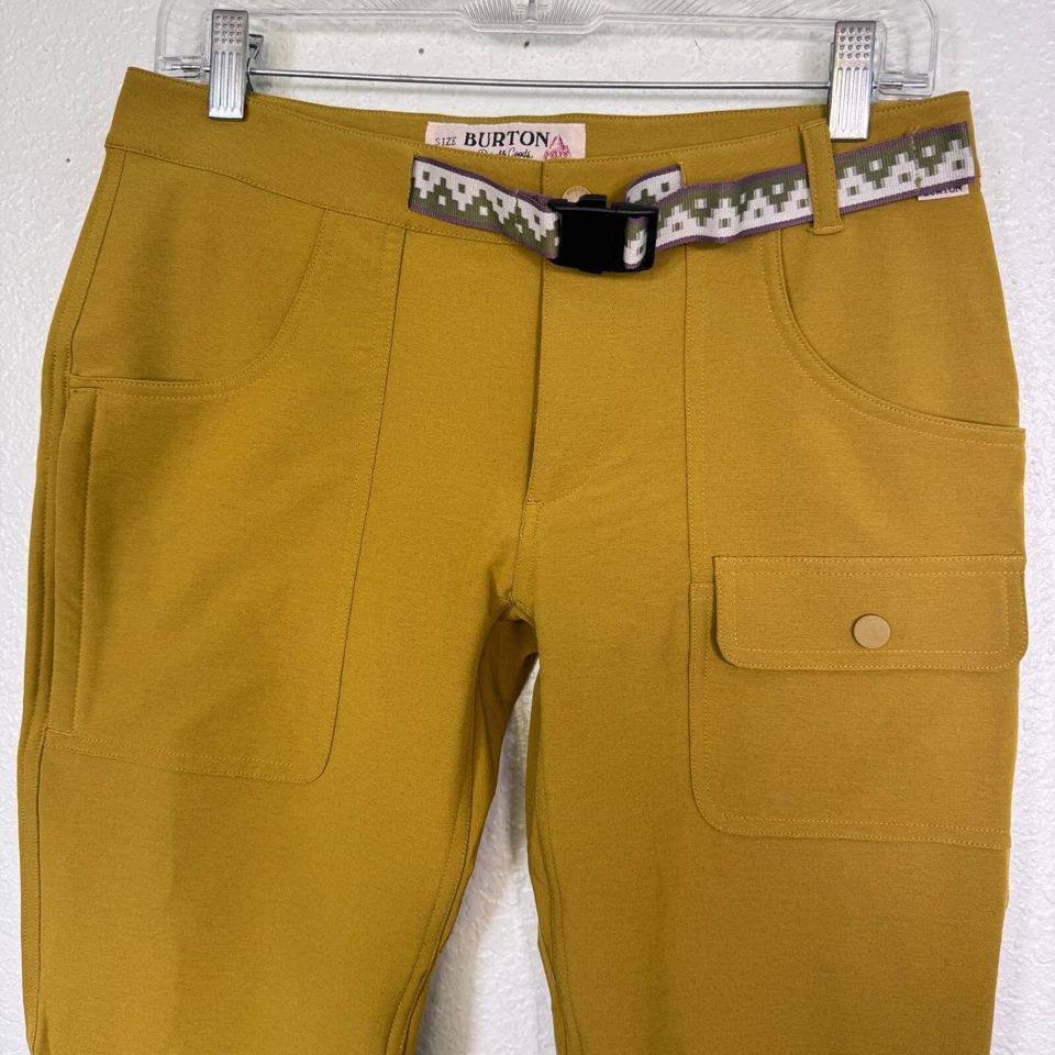 Pantalones Burton Chaseview para mujer 25 bolsillos amarillos para senderismo al aire libre pantalones de ocio deportivo Foto 4 de 4