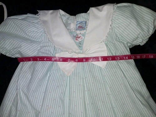Vintage Daisy Kingdom Dress Girls 80's 90's Size 14 Teal Kids Size 4T Bag - Picture 15 of 16