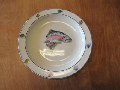 Folkcraft Scotty Z RAINBOW TROUT Salad Plate 8 1/2'' 1 ea    3 available